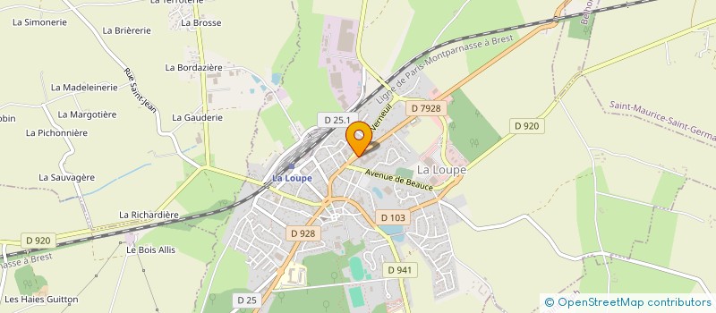 localisation de l'entreprise L.B.I à LA LOUPE