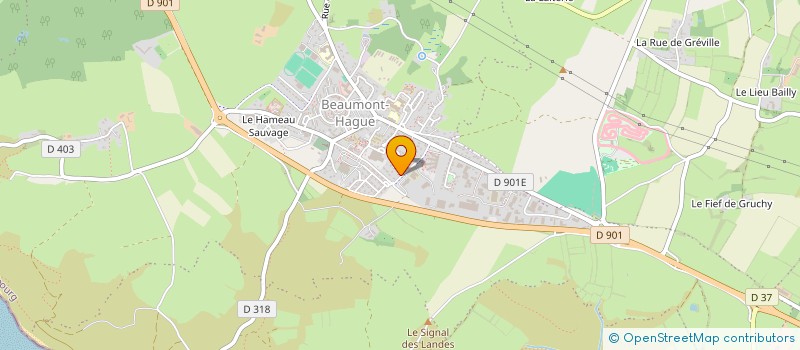 localisation de l'entreprise L.B. IMMOBILIER  LA HAGUE