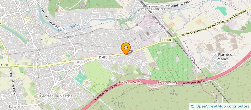 localisation de l'entreprise L.B INCENDIE  GIGNAC-LA-NERTHE