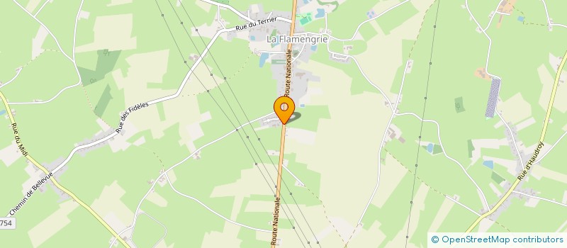 localisation de l'entreprise L.B.L à LA FLAMENGRIE