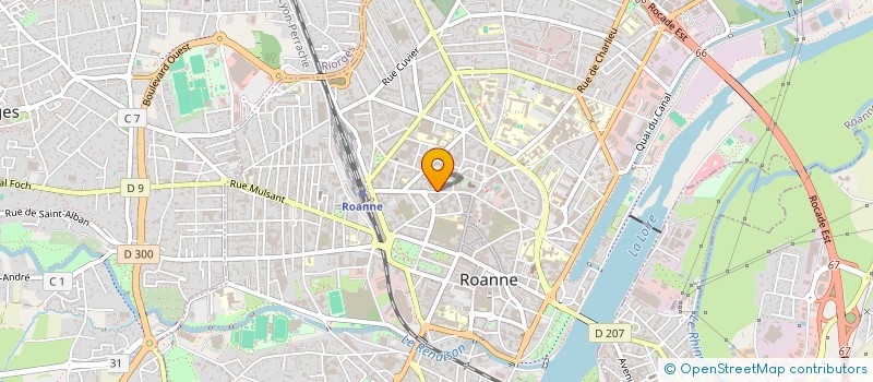 localisation de l'entreprise L.B.M.  ROANNE