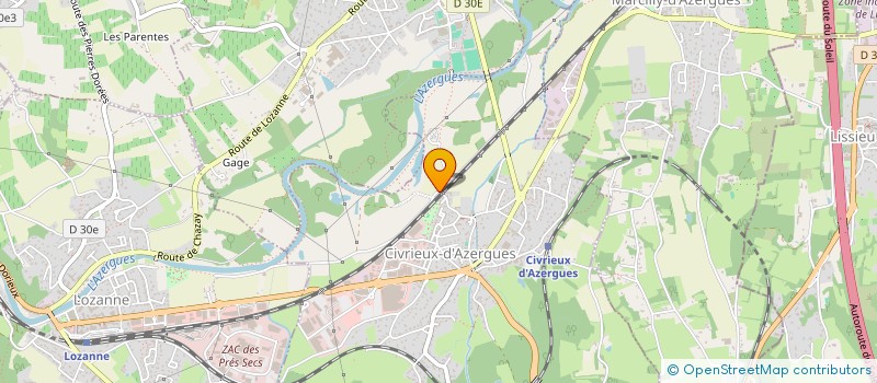 localisation de l'entreprise L B PRESTATIONS  CIVRIEUX-D'AZERGUES