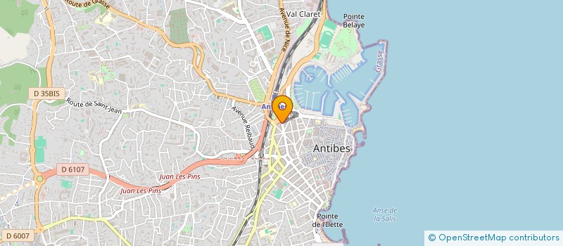 localisation de l'entreprise L.B PRODUCTIONS à ANTIBES