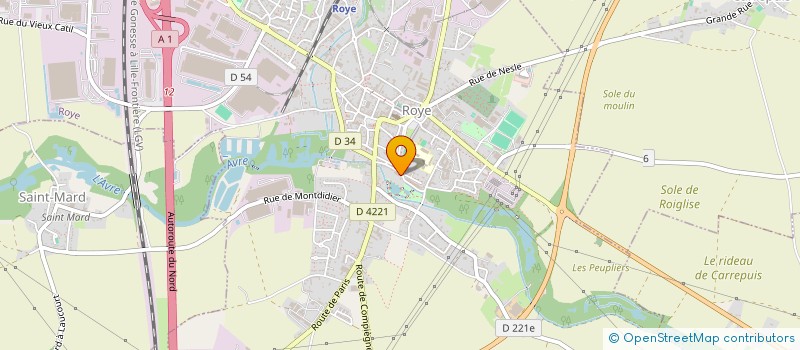 localisation de l'entreprise L B R à ROYE
