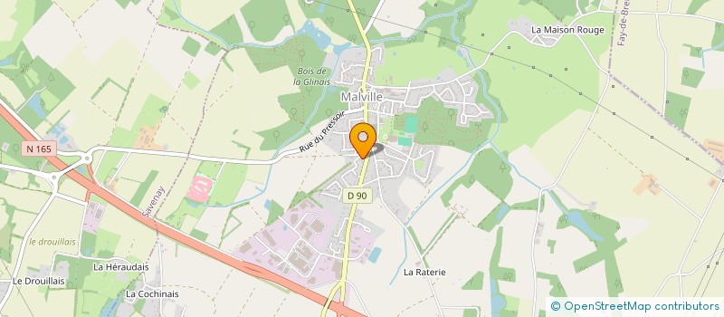 localisation de l'entreprise L.B.R. (LE BETON ROUTIER)  MALVILLE