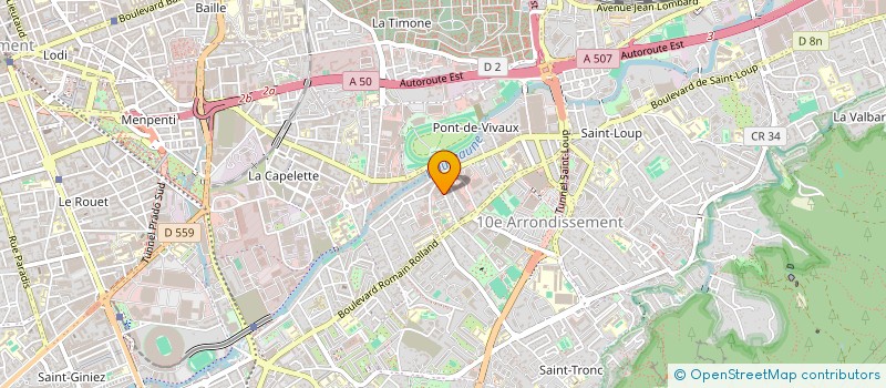 localisation de l'entreprise L.B SPORT  MARSEILLE