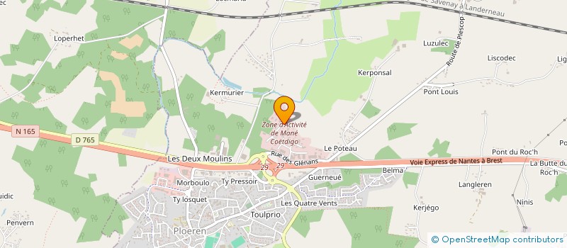 localisation de l'entreprise L.B.V. à PLOEREN