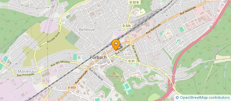 localisation de l'entreprise L.C.  FORBACH