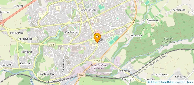 localisation de l'entreprise L C A  LANDIVISIAU