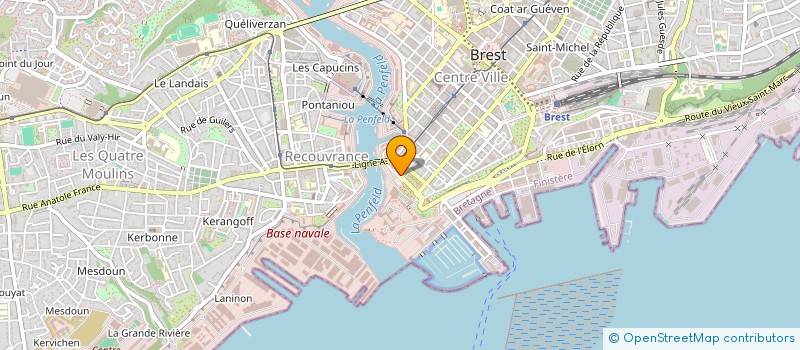 localisation de l'entreprise L.C.A.  BREST