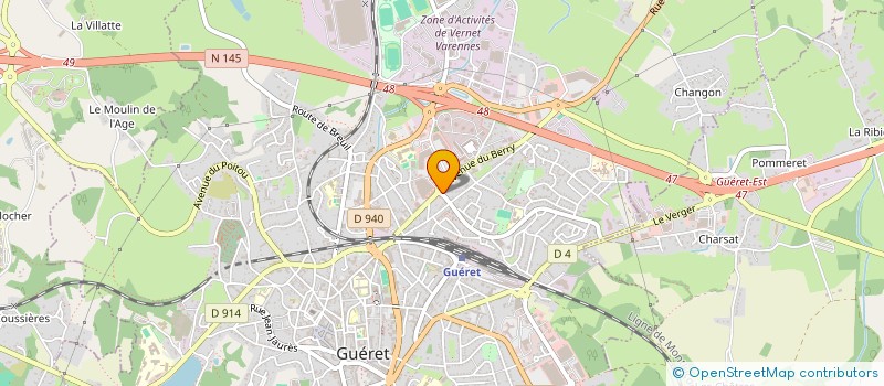 localisation de l'entreprise L.C.A.G.  GUERET