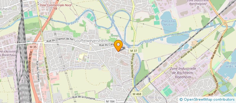 localisation de l'entreprise L.C.A.M  SOUFFELWEYERSHEIM