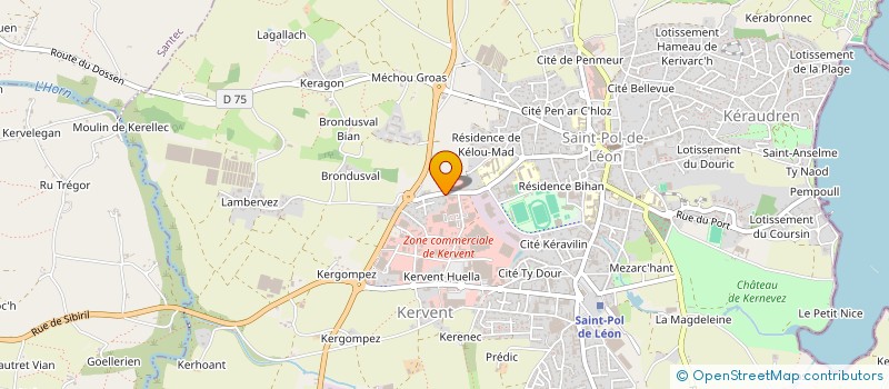 localisation de l'entreprise L.C BERTEVAS  SAINT-POL-DE-LEON