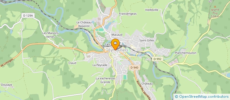 localisation de l'entreprise L.C.COM  EYMOUTIERS