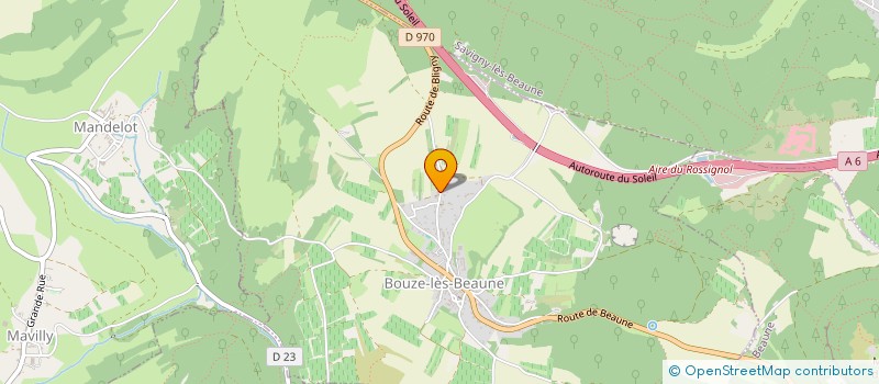 localisation de l'entreprise L.C.D.  BOUZE-LES-BEAUNE