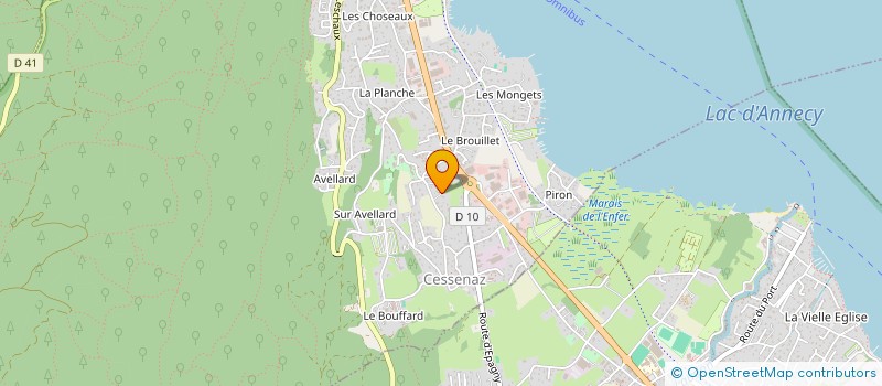 localisation de l'entreprise L C D  LUC CALZOLARI DEVELOPPEMENT  SEVRIER