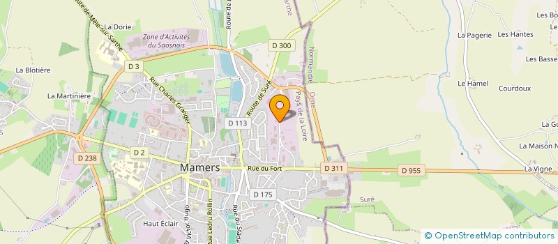 localisation de l'entreprise L.C.F. SAS à MAMERS