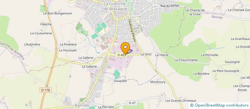 localisation de l'entreprise L.C.I CHEVAL à LA GUERCHE-DE-BRETAGNE