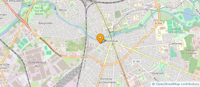 localisation de l'entreprise L.C. IMPRIMERIE DE PONTLIEUE à LE MANS