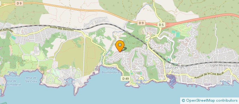 localisation de l'entreprise L.C.K.L.  SAUSSET-LES-PINS