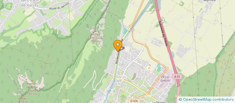 localisation de l'entreprise L.C.L.R.  MIRIBEL-LANCHATRE