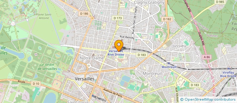 localisation de l'entreprise L.C.M. ACOUSTIQUE à VERSAILLES