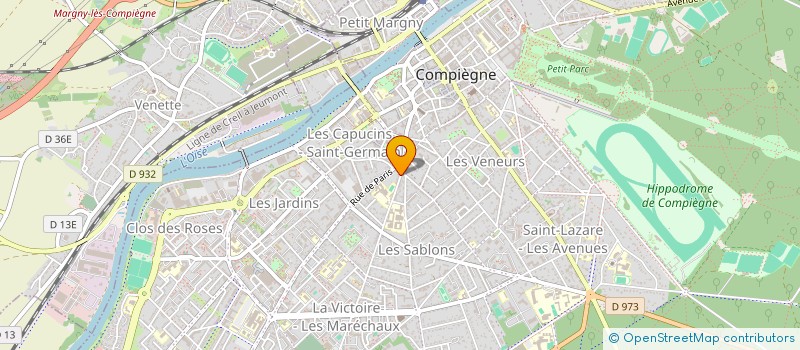 localisation de l'entreprise L.C.M.C.  COMPIEGNE