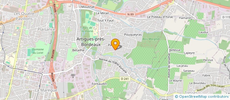 localisation de l'entreprise L.C.M.O à ARTIGUES-PRES-BORDEAUX