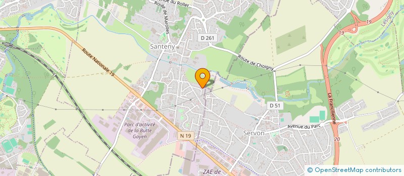 localisation de l'entreprise L.C.P.  SANTENY