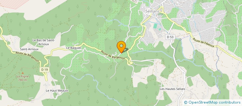 localisation de l'entreprise L. C. V.  SEILLANS