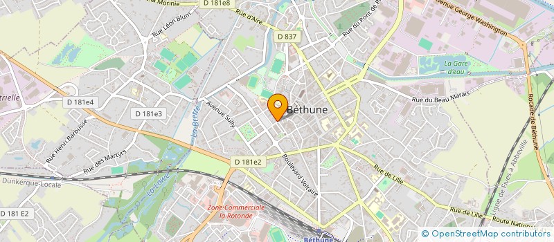 localisation de l'entreprise L.CARON à BETHUNE