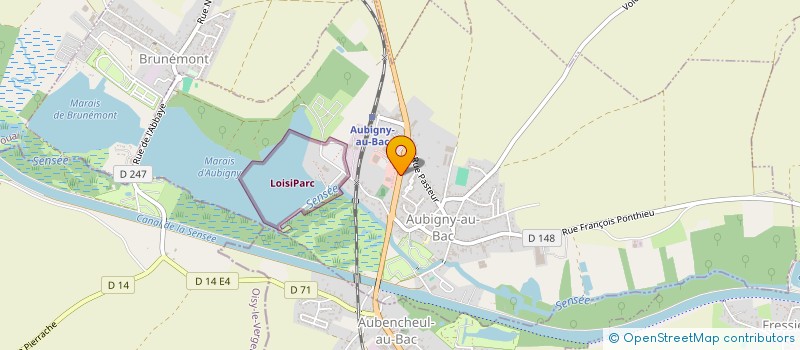 localisation de l'entreprise L. CARREZ à AUBIGNY-AU-BAC