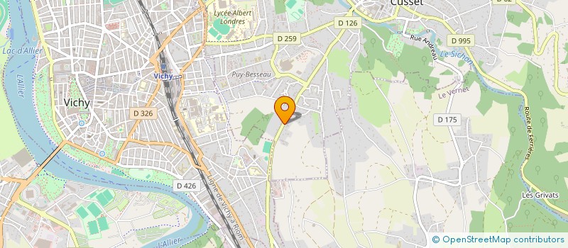 localisation de l'entreprise L.D.A à CUSSET