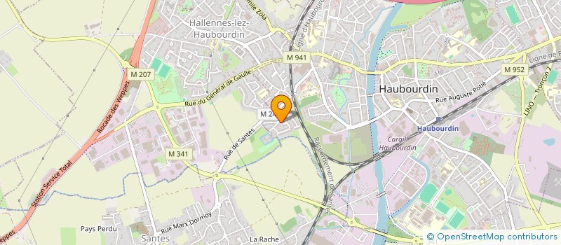 localisation de l'entreprise L.D.A.A.  HAUBOURDIN