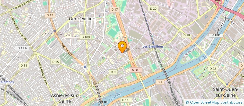 localisation de l'entreprise L.D.A SARL à GENNEVILLIERS