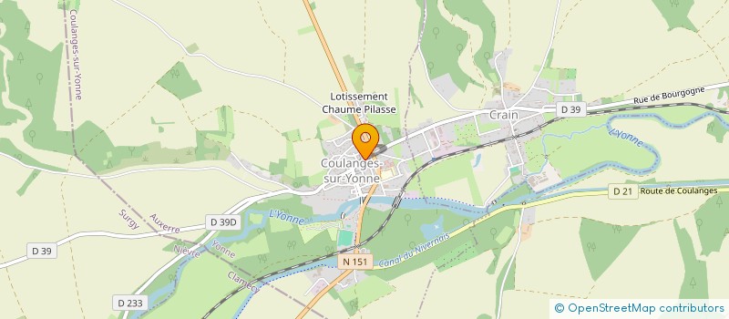 localisation de l'entreprise L.D.B.V.  COULANGES-SUR-YONNE