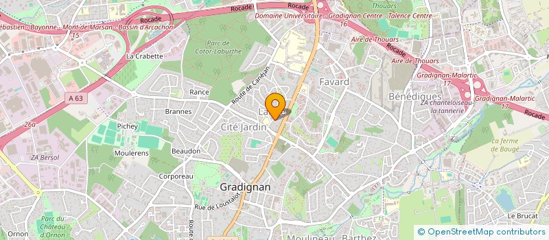 localisation de l'entreprise L.D.C.I DIFFUSION  GRADIGNAN