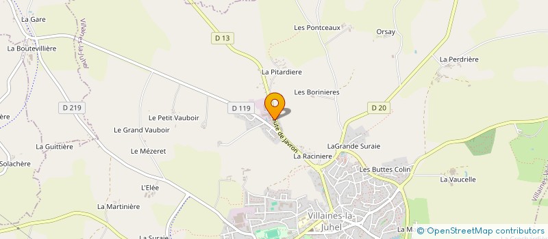 localisation de l'entreprise L.D.C.N. à VILLAINES-LA-JUHEL