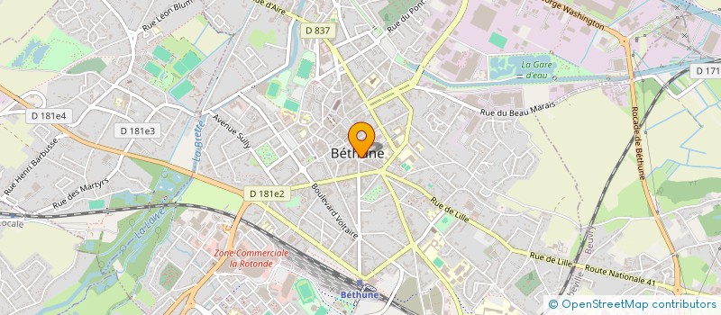 localisation de l'entreprise L-D COIFF à BETHUNE