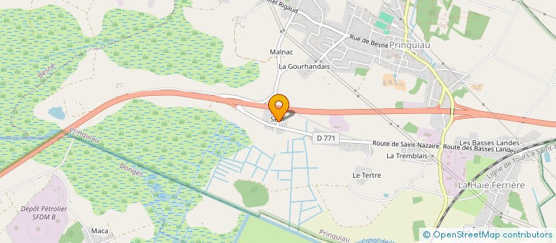 localisation de l'entreprise L.D COUVERTURE à PRINQUIAU