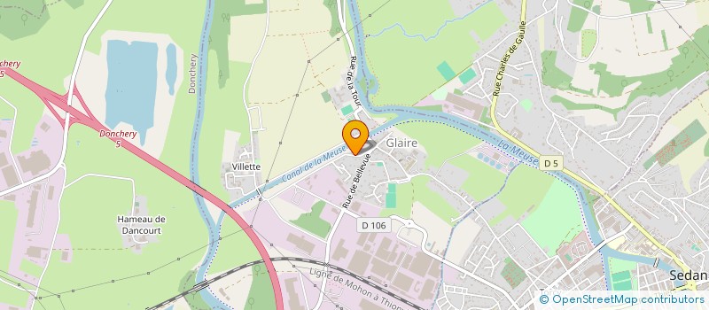 localisation de l'entreprise L.D.J.  GLAIRE