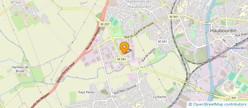 localisation de l'entreprise L.D.M. INTERNATIONAL  HALLENNES-LEZ-HAUBOURDIN