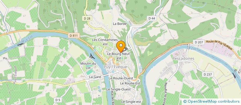 localisation de l'entreprise L.D.MENUISERIE SARL  PUY-L'EVEQUE