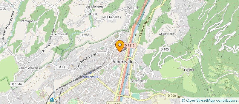 localisation de l'entreprise L.D.S. - LECLERC DISTRIBUTION SPORT à ALBERTVILLE