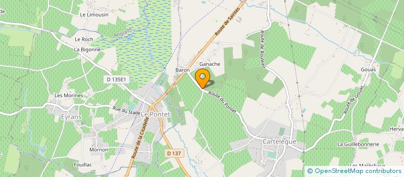 localisation de l'entreprise L.D.V.J.R.  EYRANS