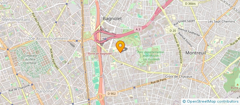 localisation de l'entreprise L & E à BAGNOLET