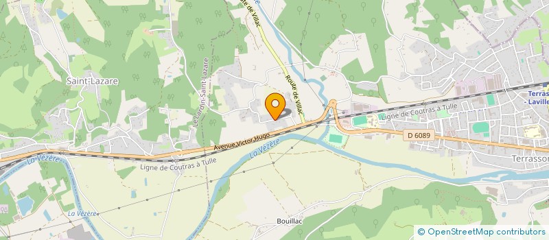 localisation de l'entreprise L.E.A.  TERRASSON LAVILLEDIEU