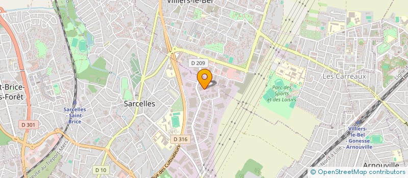 localisation de l'entreprise L & E BEAUTY à SARCELLES