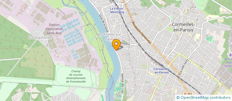 localisation de l'entreprise L.E.F.  LA FRETTE-SUR-SEINE