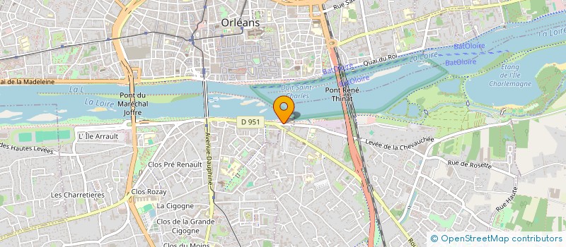 localisation de l'entreprise L.E.L. à ORLEANS